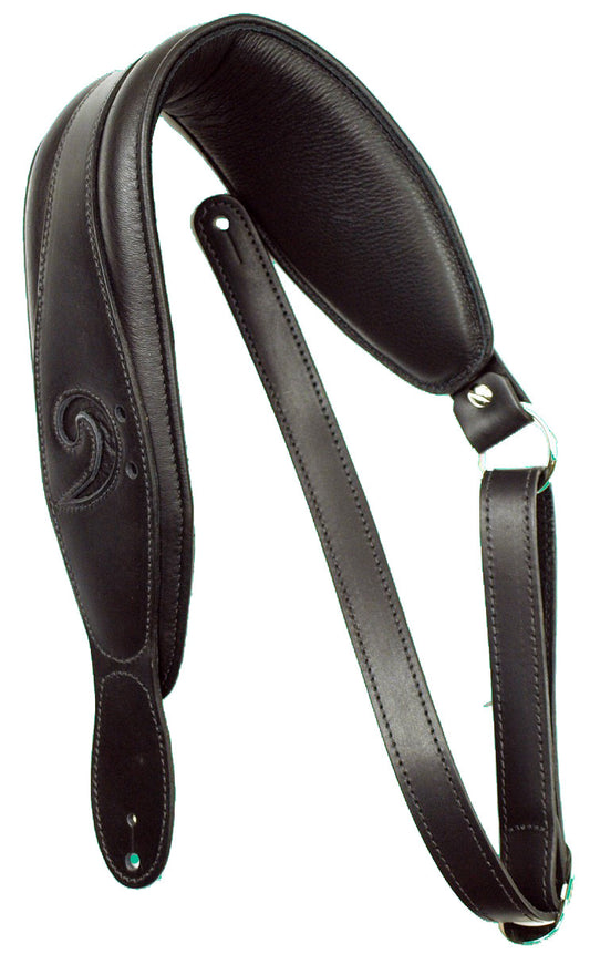 Bass Guitar Strap - LM Products - Comfortable Padded Xclef / X-Clef Leather Guitar Strap